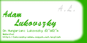 adam lukovszky business card